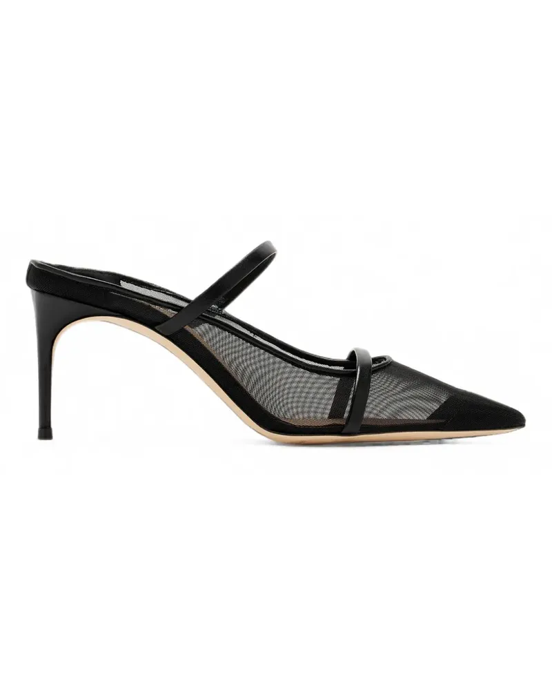 Malone Souliers Aurora Mesh-Mules mit spitzer Kappe und Absatz - Schwarz Schwarz