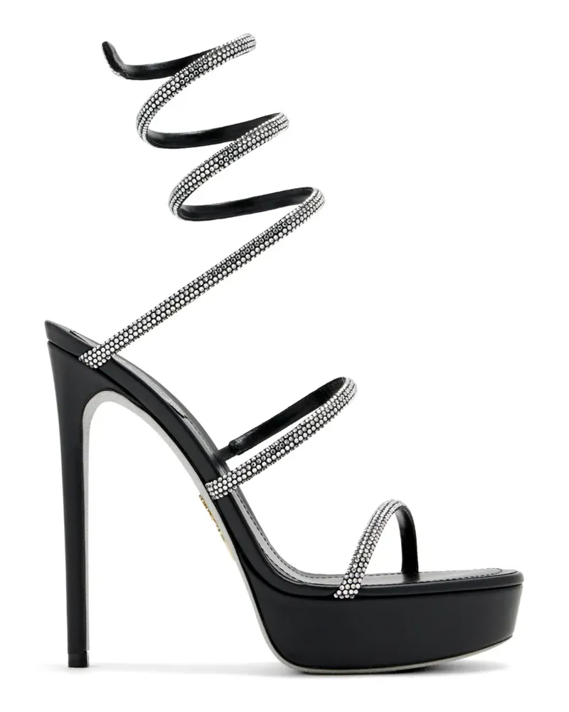 René Caovilla Cleo Sandalen mit Absatz 130mm - Schwarz Schwarz