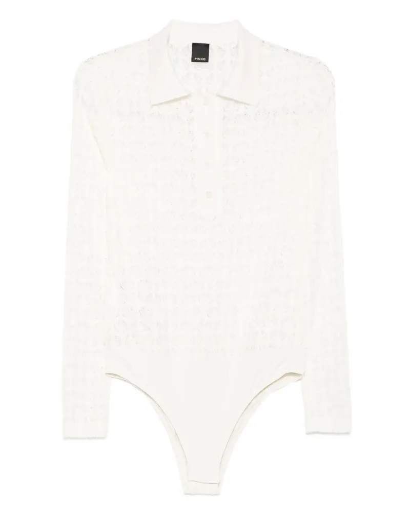 Pinko Body mit Spitzeneinsätzen - Weiß Weiß