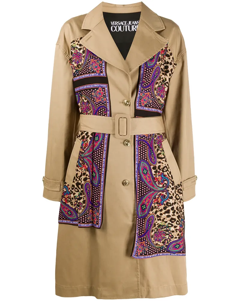 Versace Jeans Trenchcoat mit Muster - Nude Nude