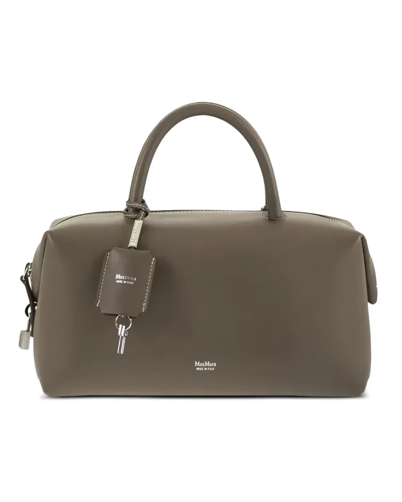 Max Mara leather padlock-detail shoulder bag - Grau Grau