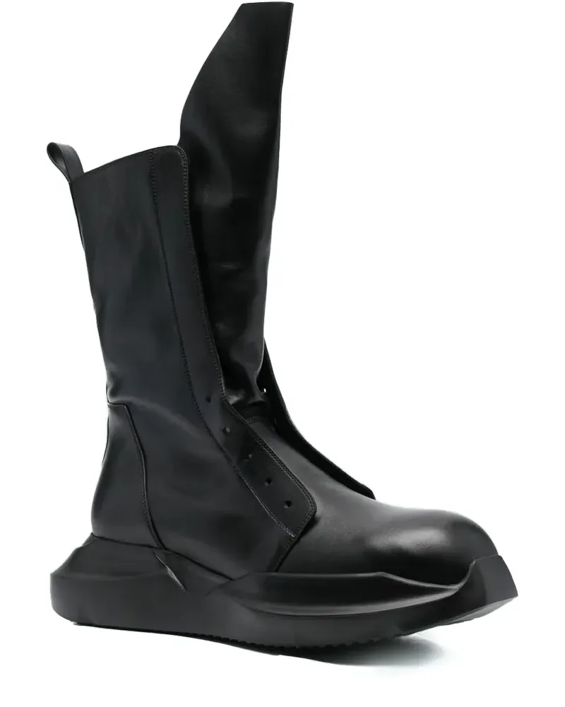 Rick Owens Stiefel aus Leder - Schwarz Schwarz