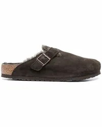 Birkenstock Boston Slipper aus Wildleder Braun