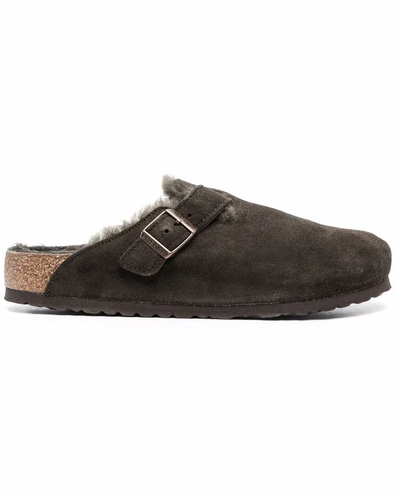 Birkenstock Boston Slipper aus Wildleder - Braun Braun