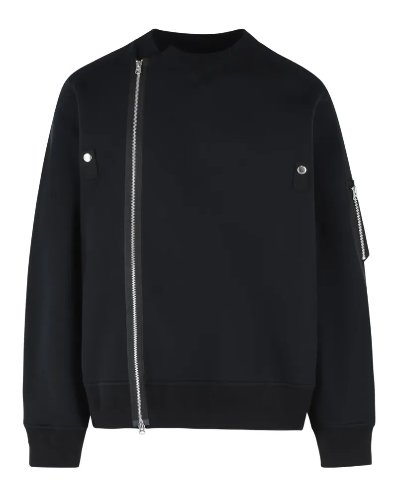 Sacai Jacke mit asymmetrischem Reißverschluss - Schwarz Schwarz