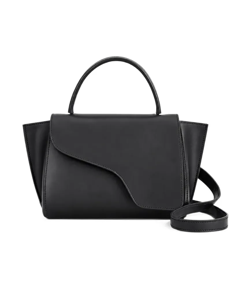 ATP Atelier Arezzo asymmetric calf leather shoulder bag - Schwarz Schwarz