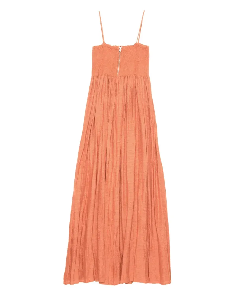 Muller of Yoshiokubo Midikleid mit Falten - Braun Braun