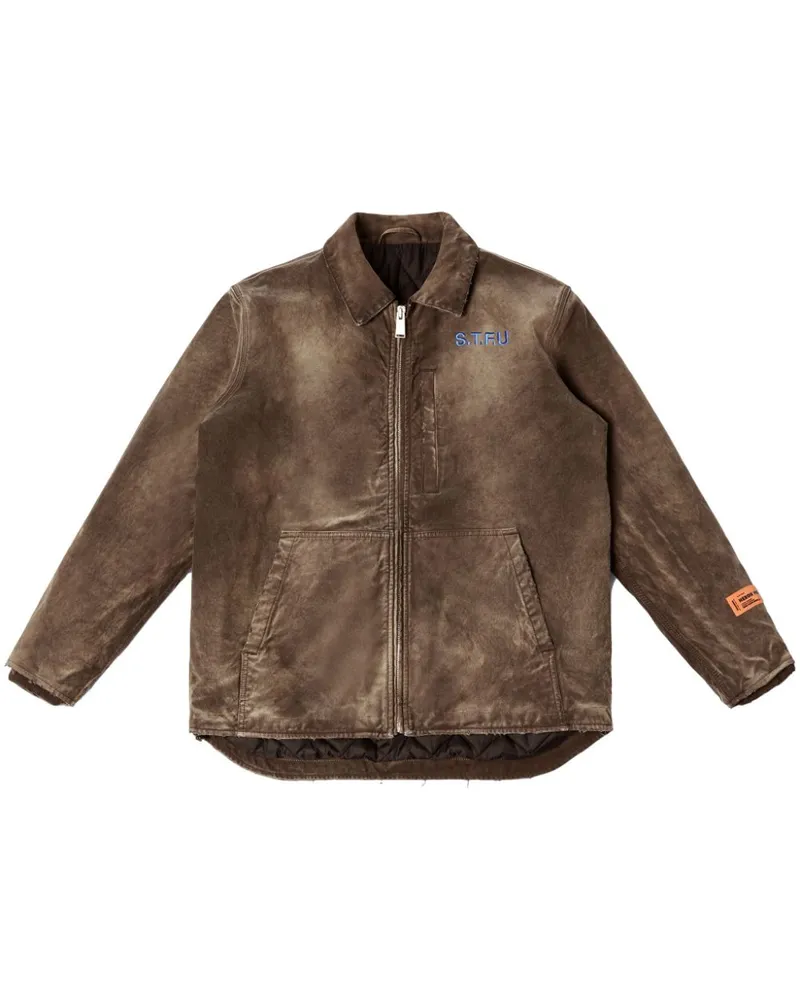 Heron Preston Jacke mit Logo-Patch - Braun Braun