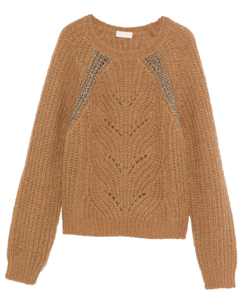 Liu Jo Pullover mit Lurex-Detail - Braun Braun