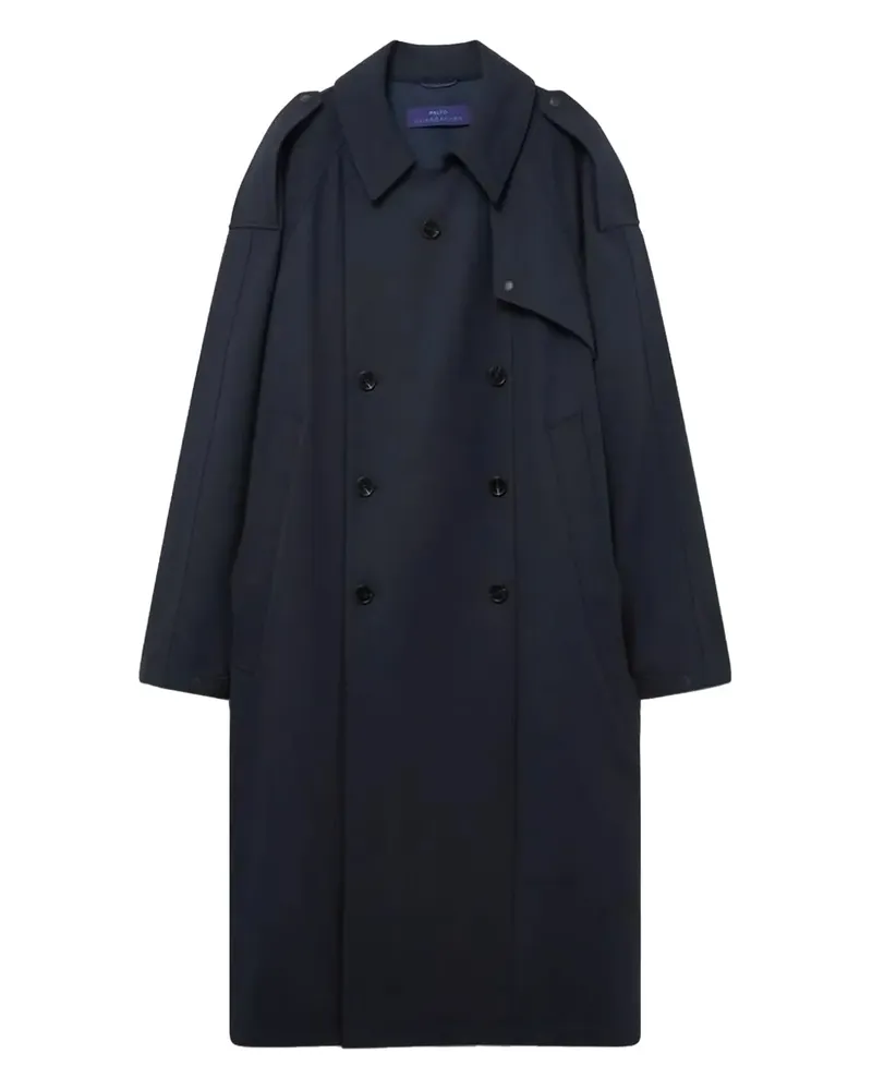 Paltò Luca double-breasted trench coat - Blau Blau