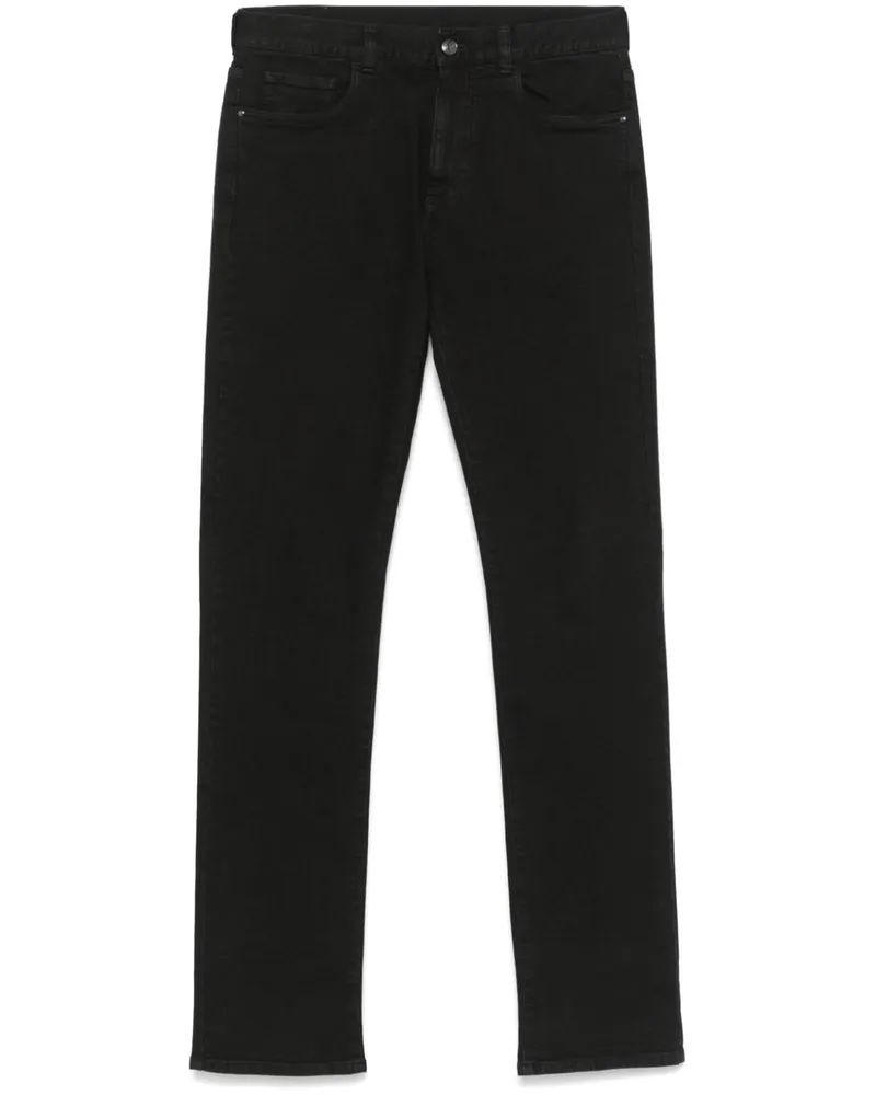 Canali Jeans mit geradem Bein - Schwarz Schwarz