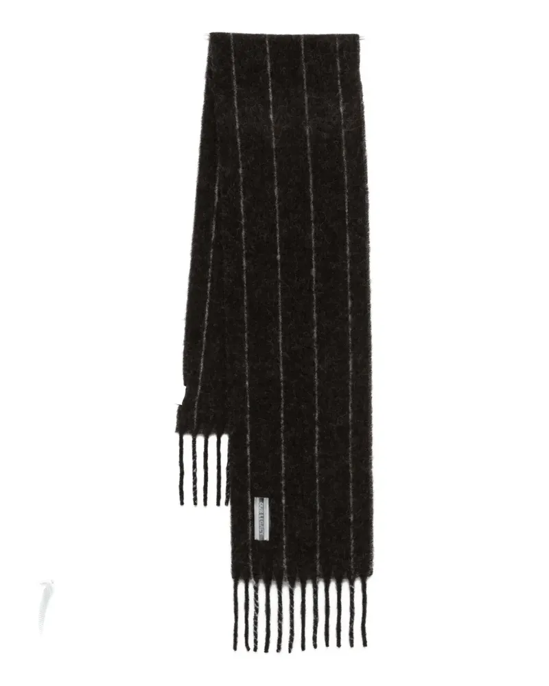 Our Legacy Fransenschal mit Nadelstreifen - Braun Braun