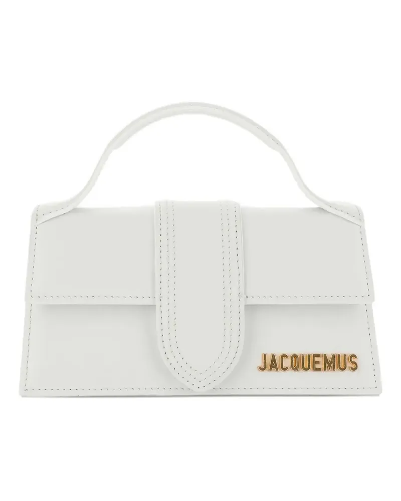Jacquemus Große Bambino Handtasche mit Klappe - Weiß Weiß