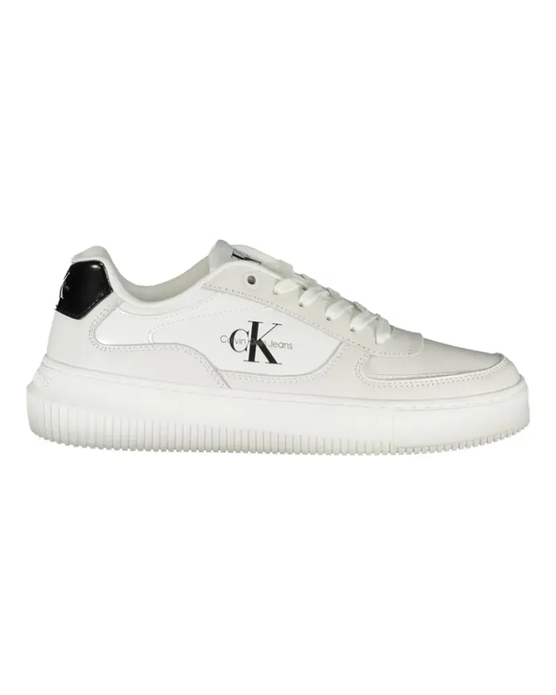 Calvin Klein logo-print lace-up sneakers - Weiß Weiß