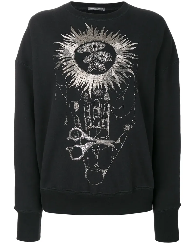 Alexander McQueen Sweatshirt mit Prägung - Schwarz Schwarz