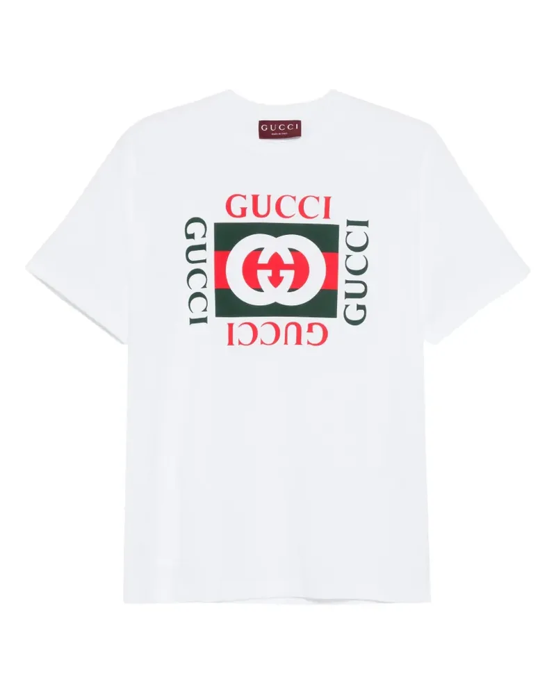 Gucci T-Shirt aus Baumwolljersey mit Print - Weiß Weiß