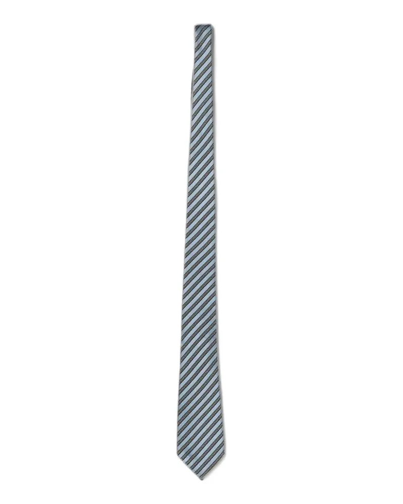 Ermenegildo Zegna diagonal-stripe silk tie - Blau Blau