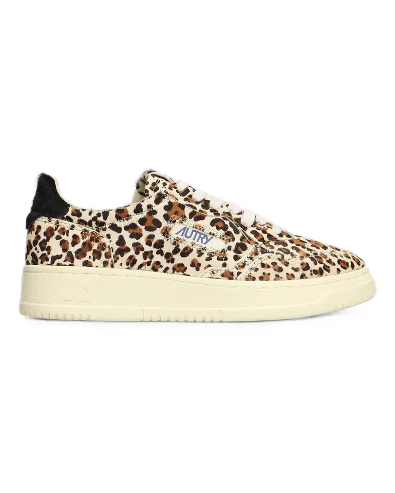 AUTRY Aulw-JA04 Medalist leopard-print sneakers - Nude Nude