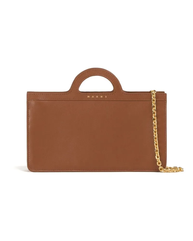 Marni Tropicalia Portemonnaie mit Zierkette - Braun Braun