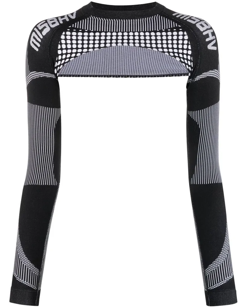 MISBHV Cropped-Top mit Logo-Print - Schwarz Schwarz