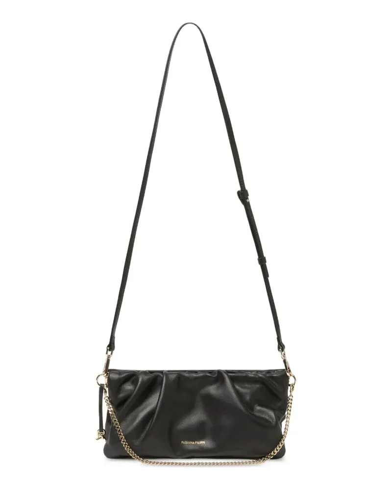Fabiana Filippi Schultertasche mit Ketten - Schwarz Schwarz