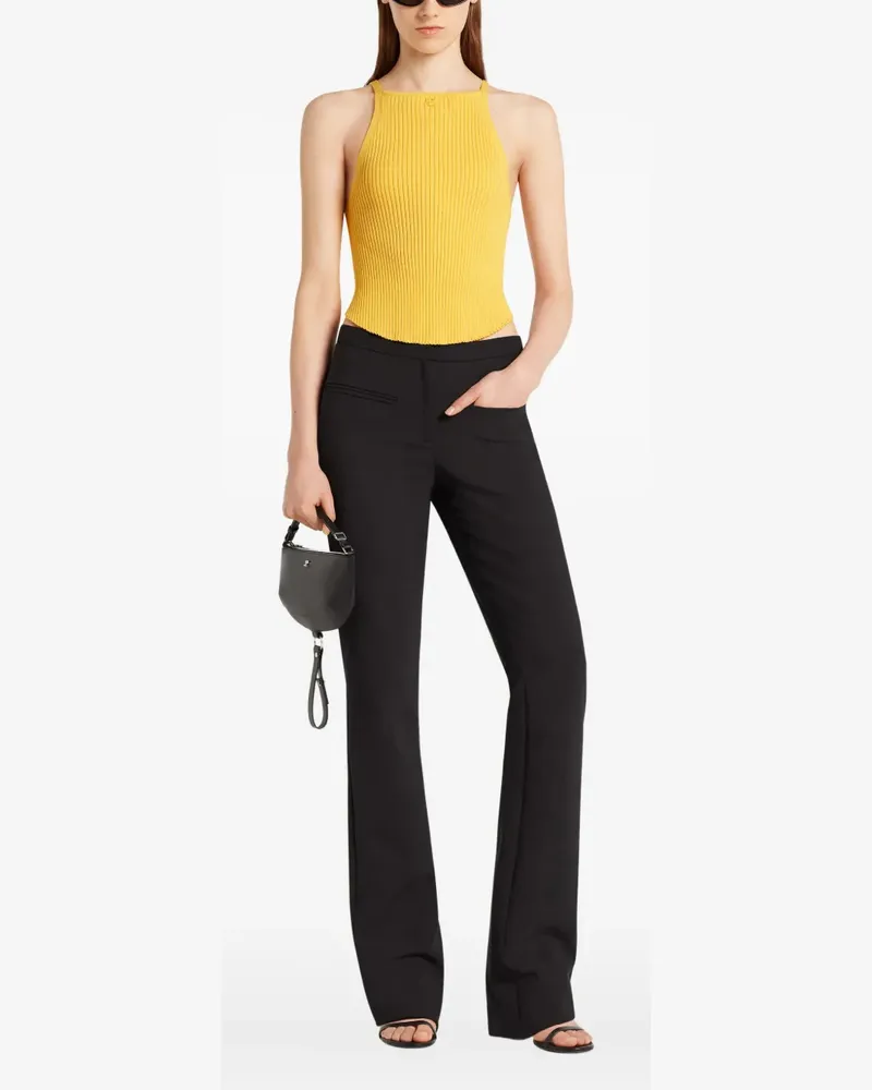 Courrèges Geripptes Trägershirt - Gelb Gelb