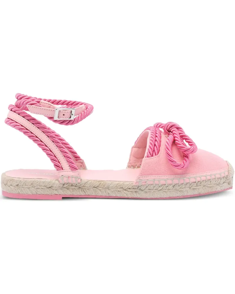 Mach & Mach Double Bow Riviera Espadrilles - Rosa Rosa