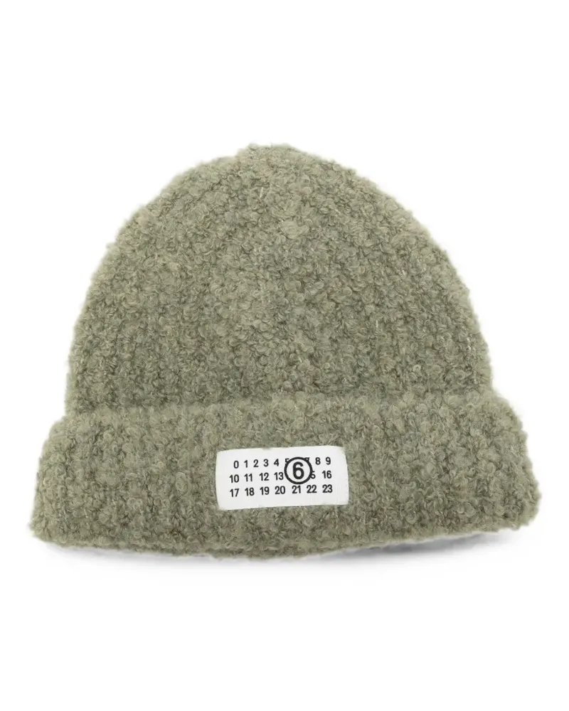 Maison Margiela Beanie mit Logo-Patch - Grün Grün