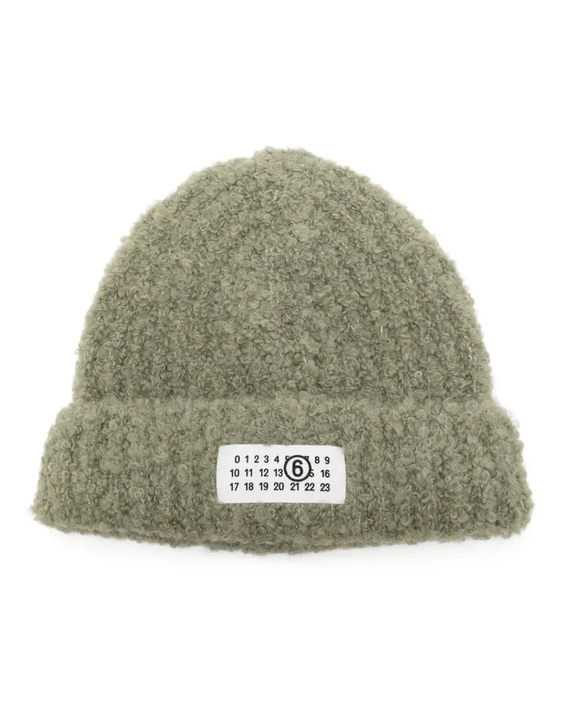 Maison Margiela Beanie mit Logo-Patch - Grün Grün