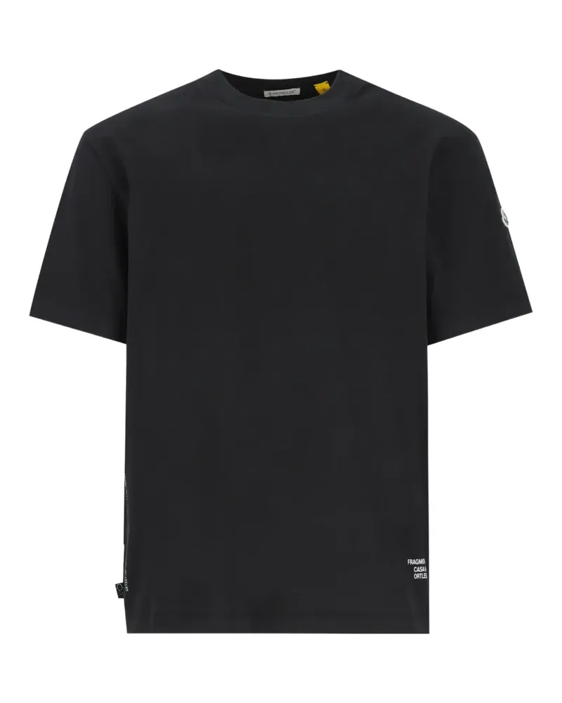 Moncler x Fragment T-Shirt mit Logo-Print - Schwarz Schwarz