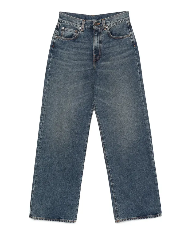 6397 Jeans mit weitem Bein - Blau Blau