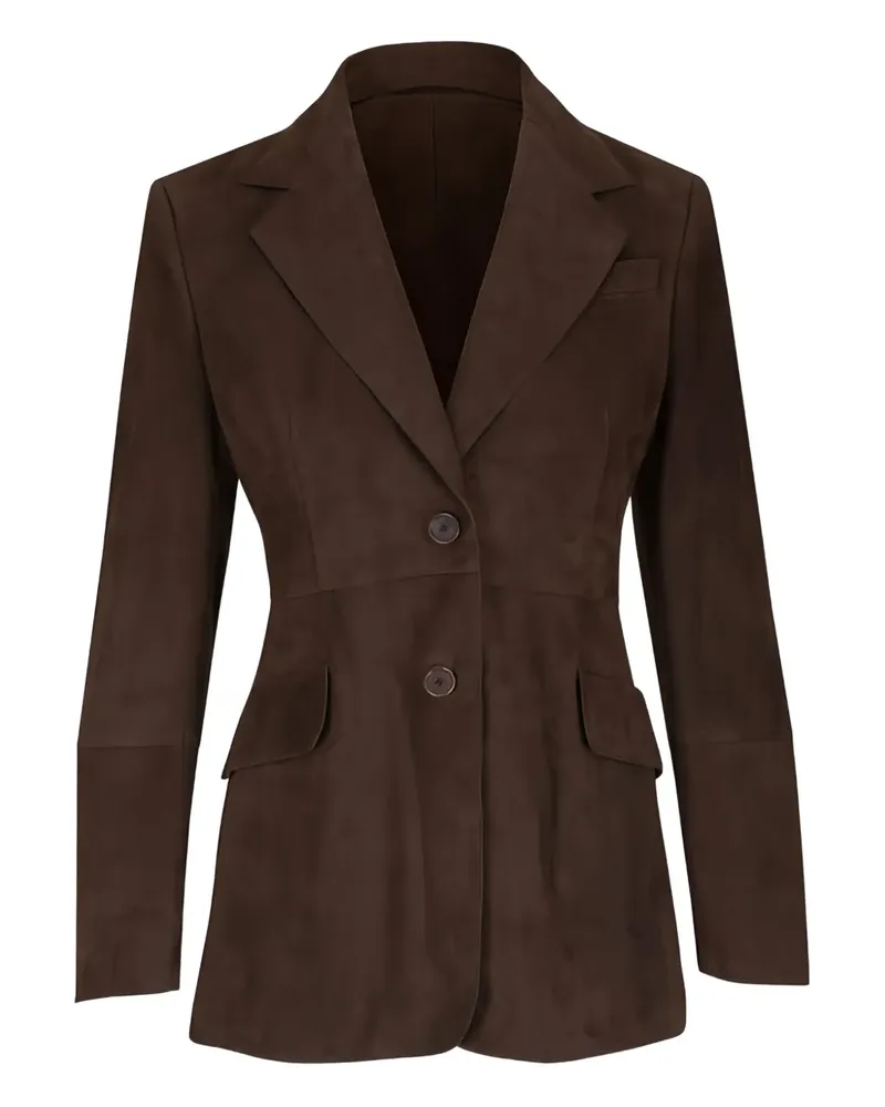 Akris Lederjacke mit geknöpften Taschen - Braun Braun