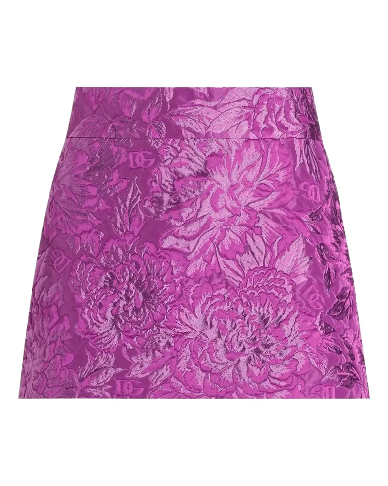 Dolce & Gabbana Minirock mit Jacquardmuster - Violett Violett
