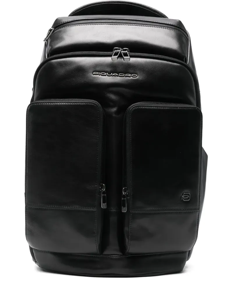 Piquadro leather backpack - Schwarz Schwarz
