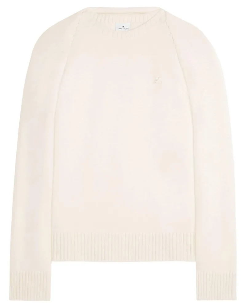 Courrèges Pullover im Layering-Look mit Logo - Nude Nude
