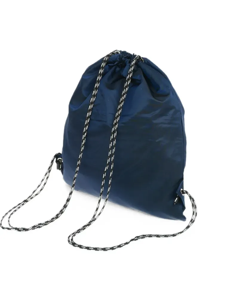 Neil Barrett lightning-bolt patch drawstring backpack - Blau Blau