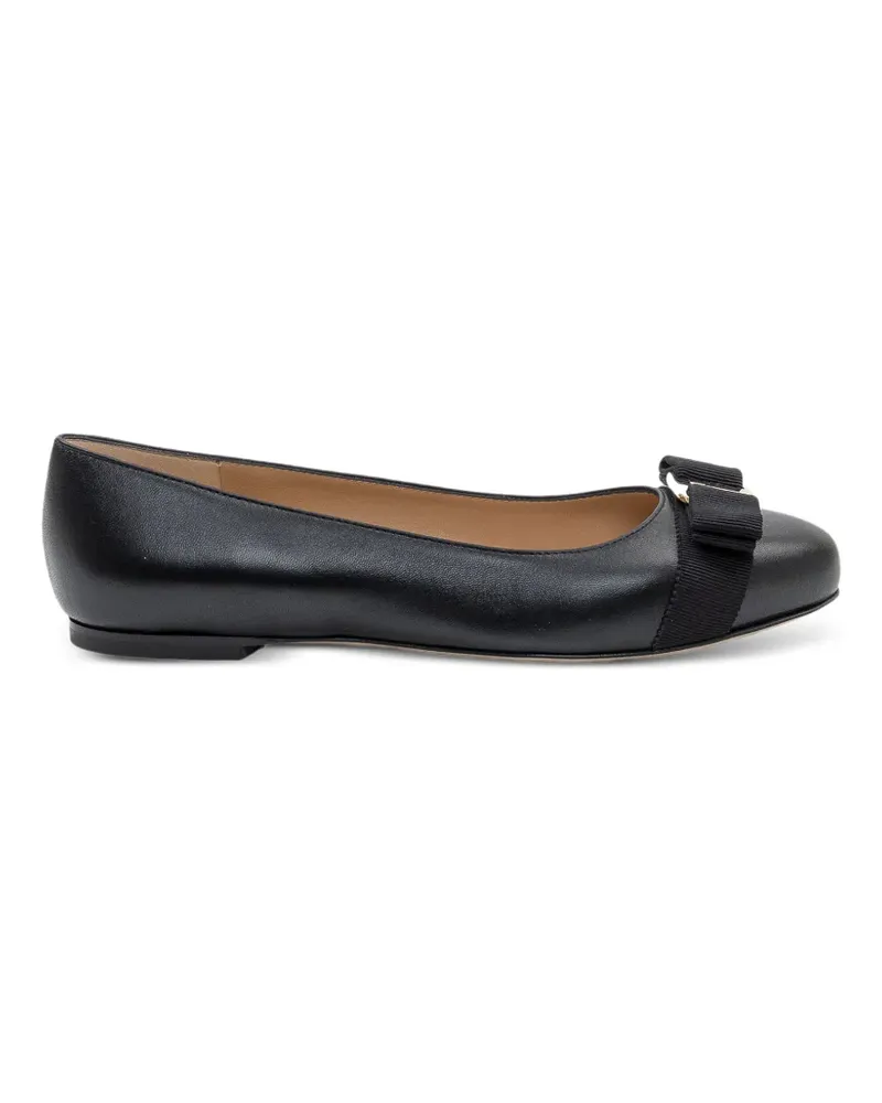Ferragamo Varina bow-detail ballet flats - Schwarz Schwarz