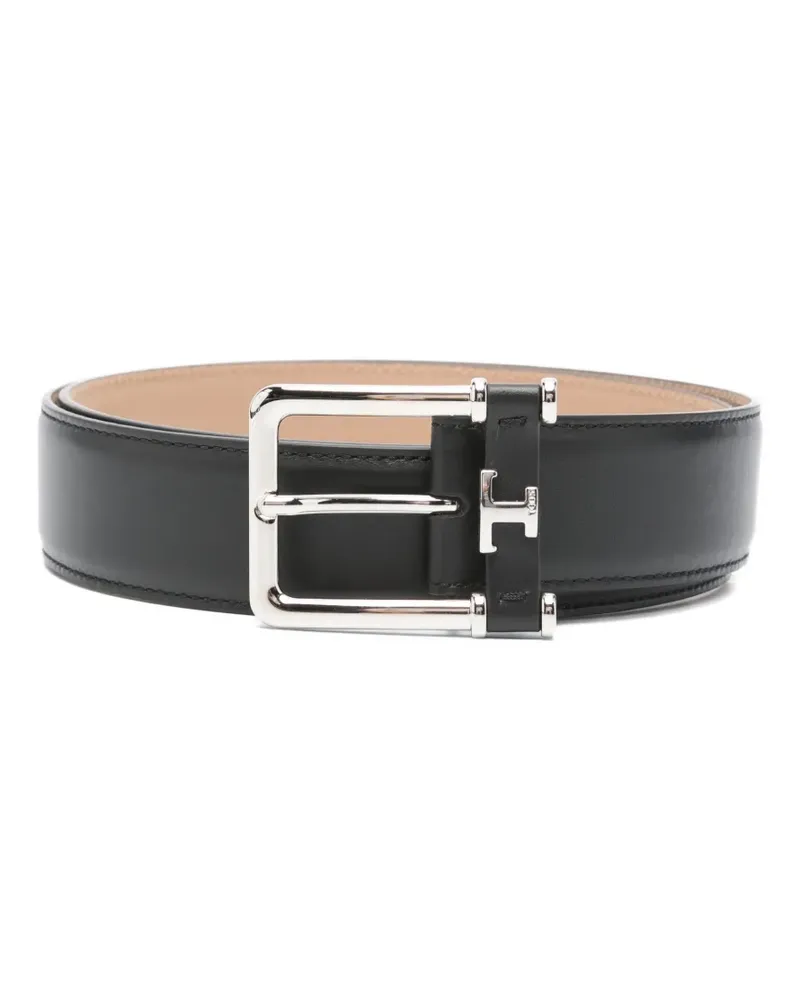 TOD'S Gürtel mit Logo - Schwarz Schwarz