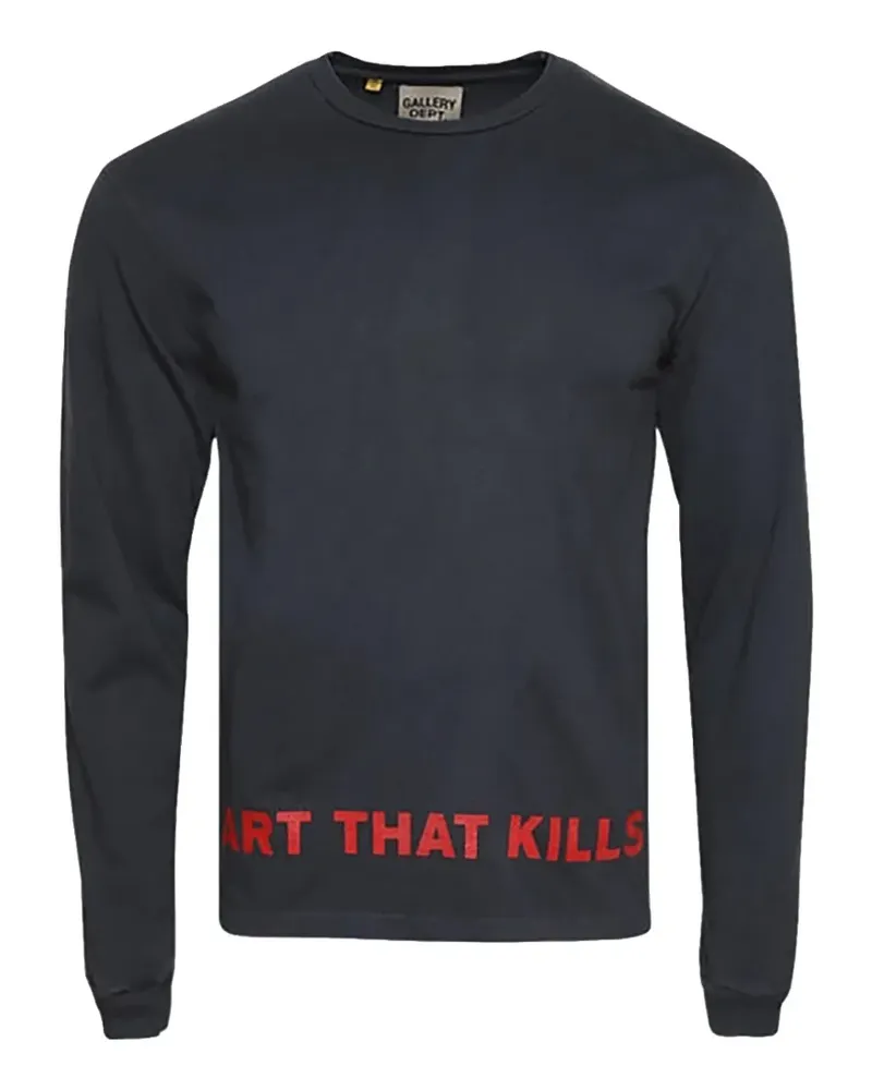 GALLERY DEPT. Langarmshirt mit grafischem Print - Schwarz Schwarz