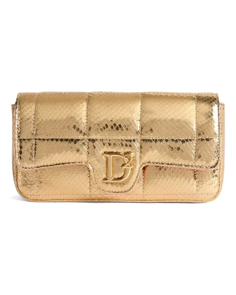 Dsquared2 Clutch mit Logo-Schild - Gold Gold