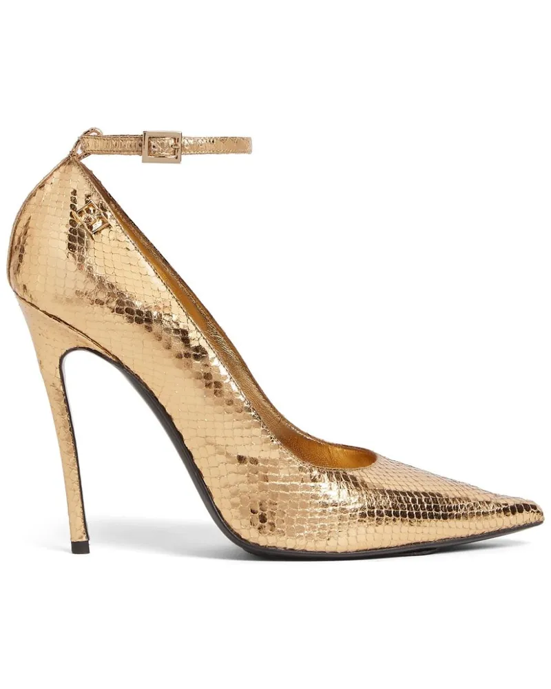 Dsquared2 Pumps mit Schlangen-Optik - Gold Gold
