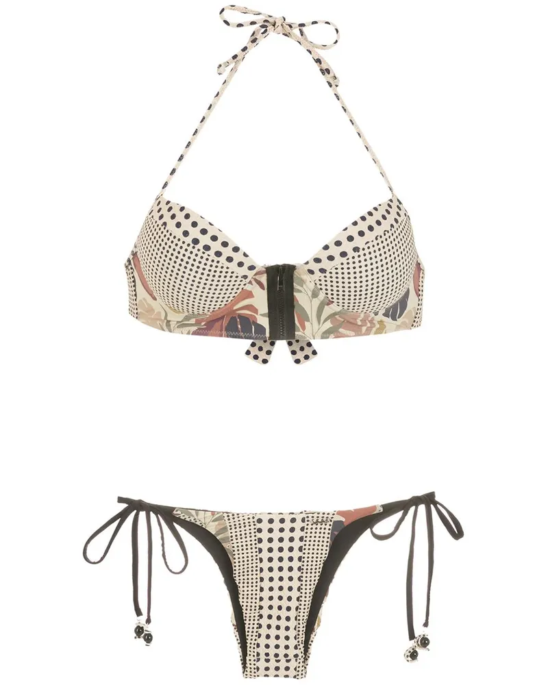 Amir Slama Bikini mit Polka Dots - Nude Nude
