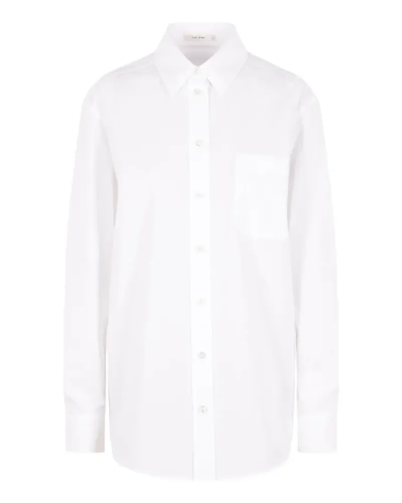 The Row Gavina patch-pocket long-sleeve shirt - Weiß Weiß