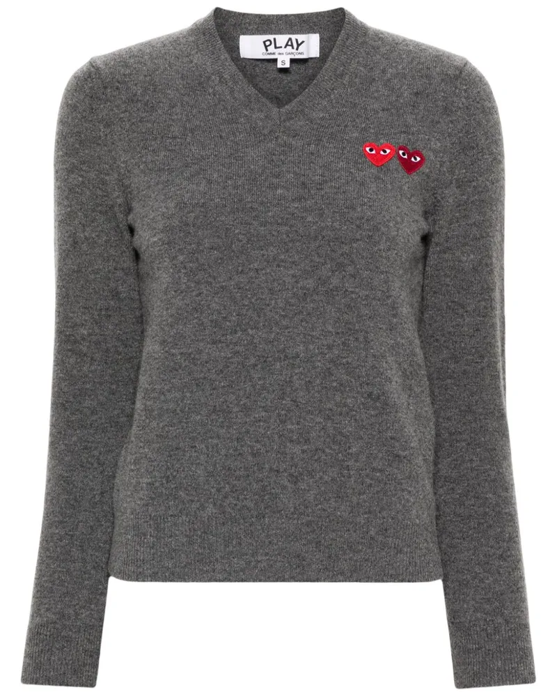 Comme des Garçons Pullover mit Herzmotiv - Grau Grau