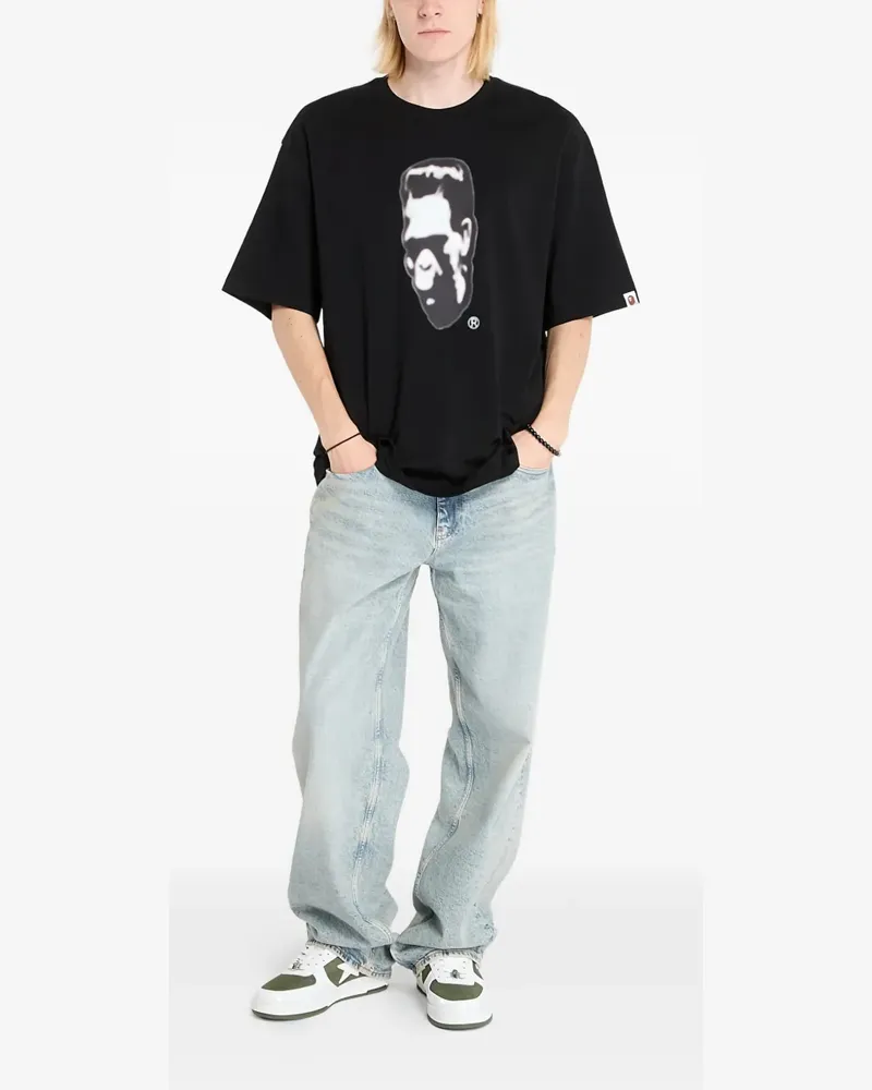 BAPE T-Shirt mit lockerem Schnitt - Schwarz Schwarz