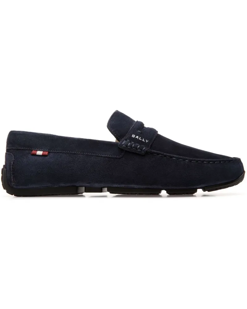 Bally Loafer mit Logo-Stickerei - Blau Blau