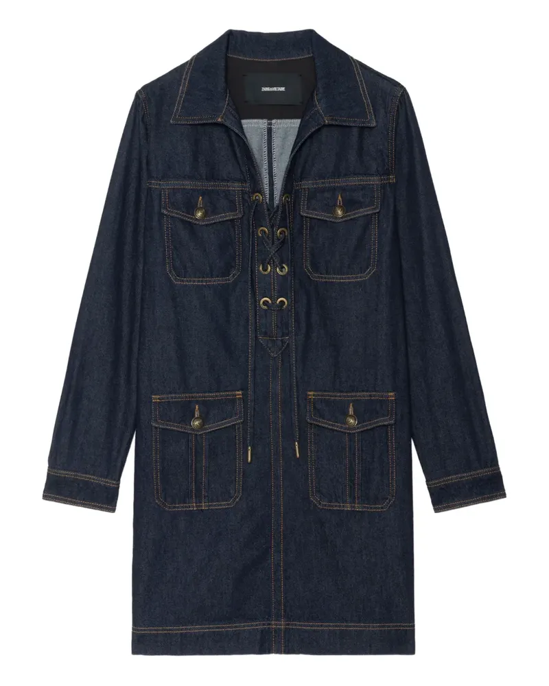 Zadig & Voltaire Remacha Minikleid mit Schnürung - Blau Blau