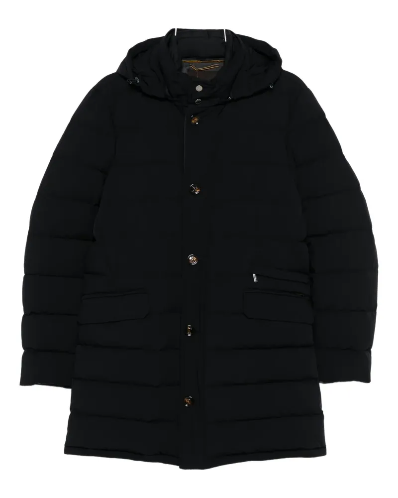 MOORER hooded quilted coat - Blau Blau