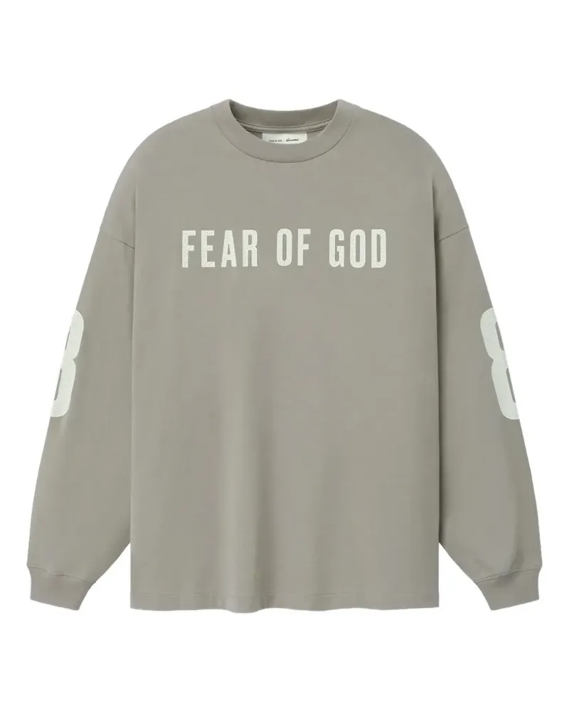 Fear of God logo-print long-sleeve T-shirt - Nude Nude