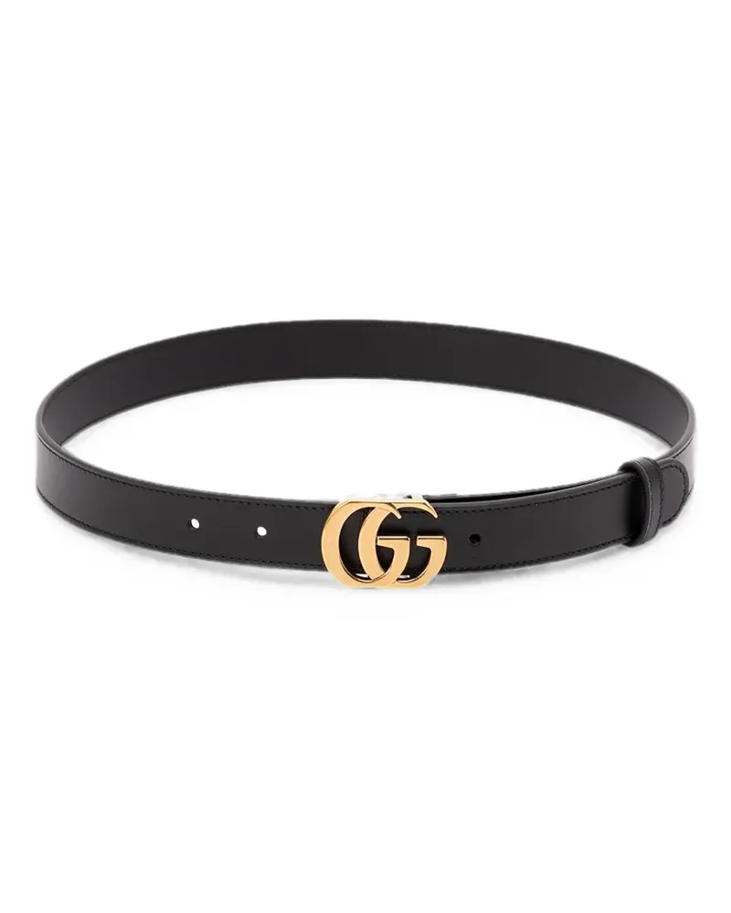 Gucci Schmaler GG Marmont Gürtel - Schwarz Schwarz